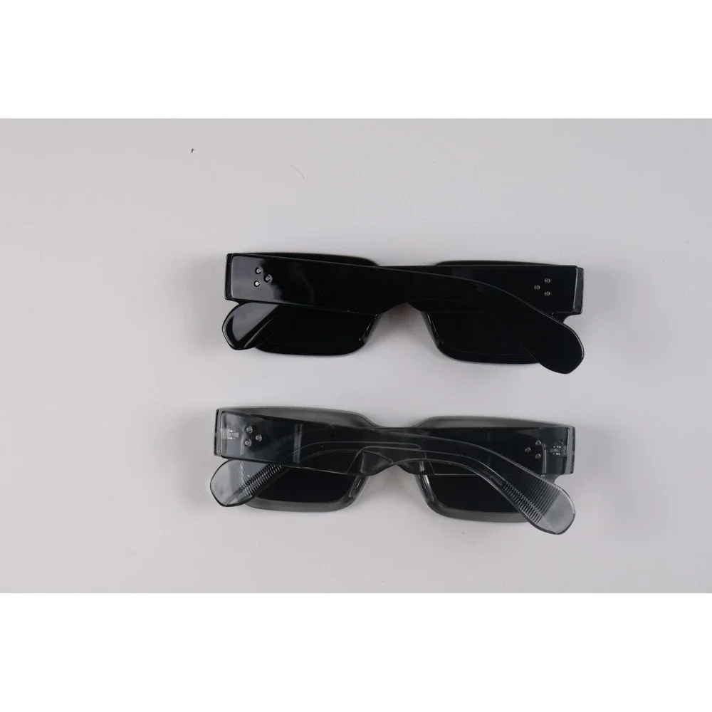 Eunoialens Unisex Sunglasses 2 Pack Rectangle Black Grey OS NWT